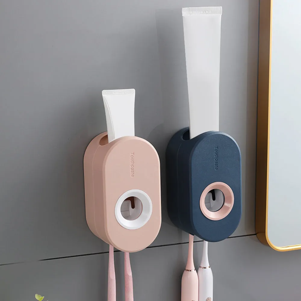 Elegant Wall-Mounted Toothpaste Holder Dispenser