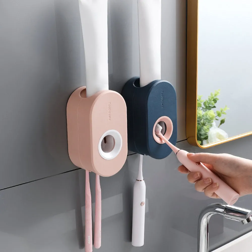 Elegant Wall-Mounted Toothpaste Holder Dispenser