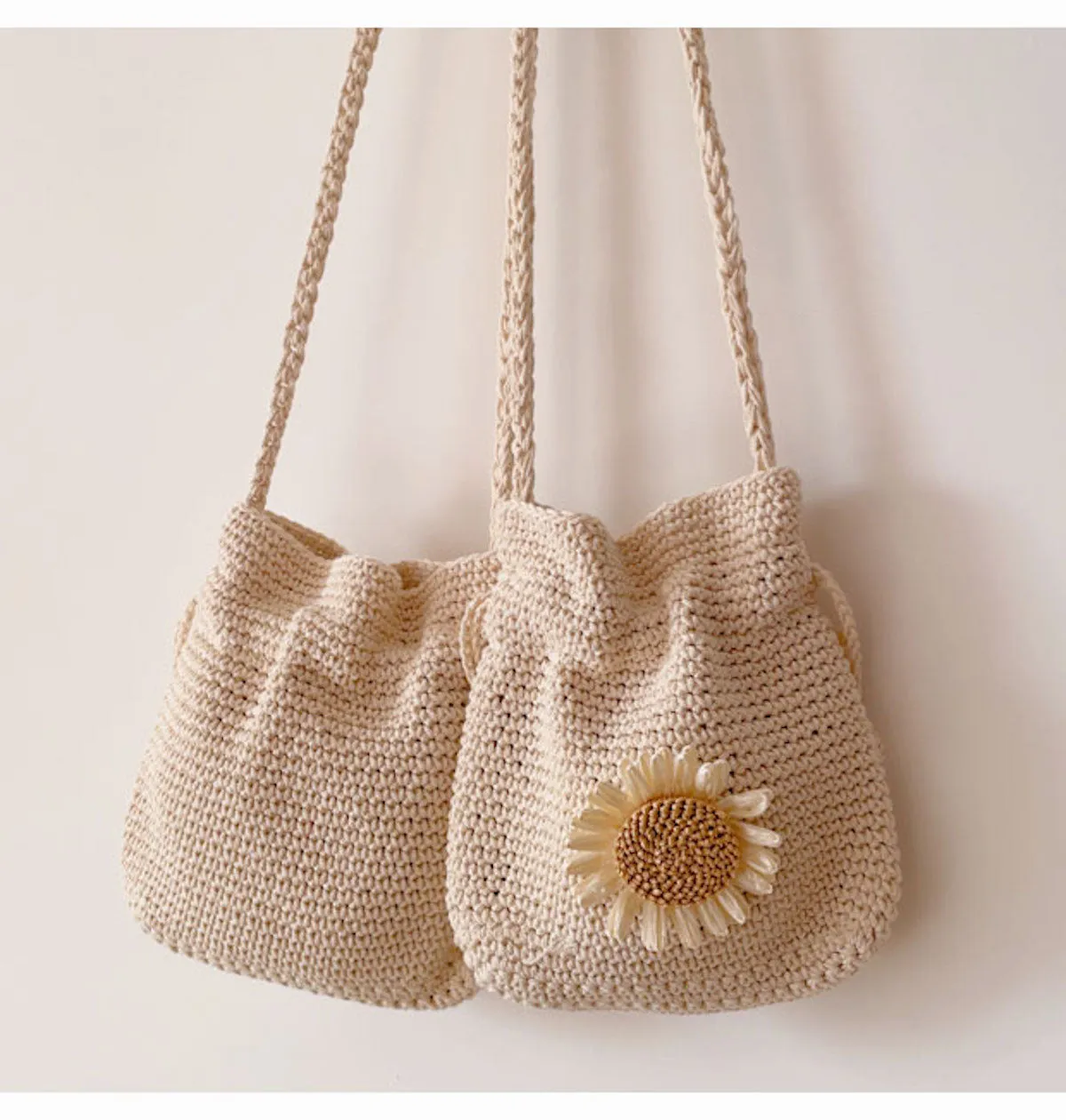 Elena Handbags Handmade Crochet Flower Purse