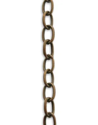 Etched Cable Chain, 6.5x9.5mm, (1ft)