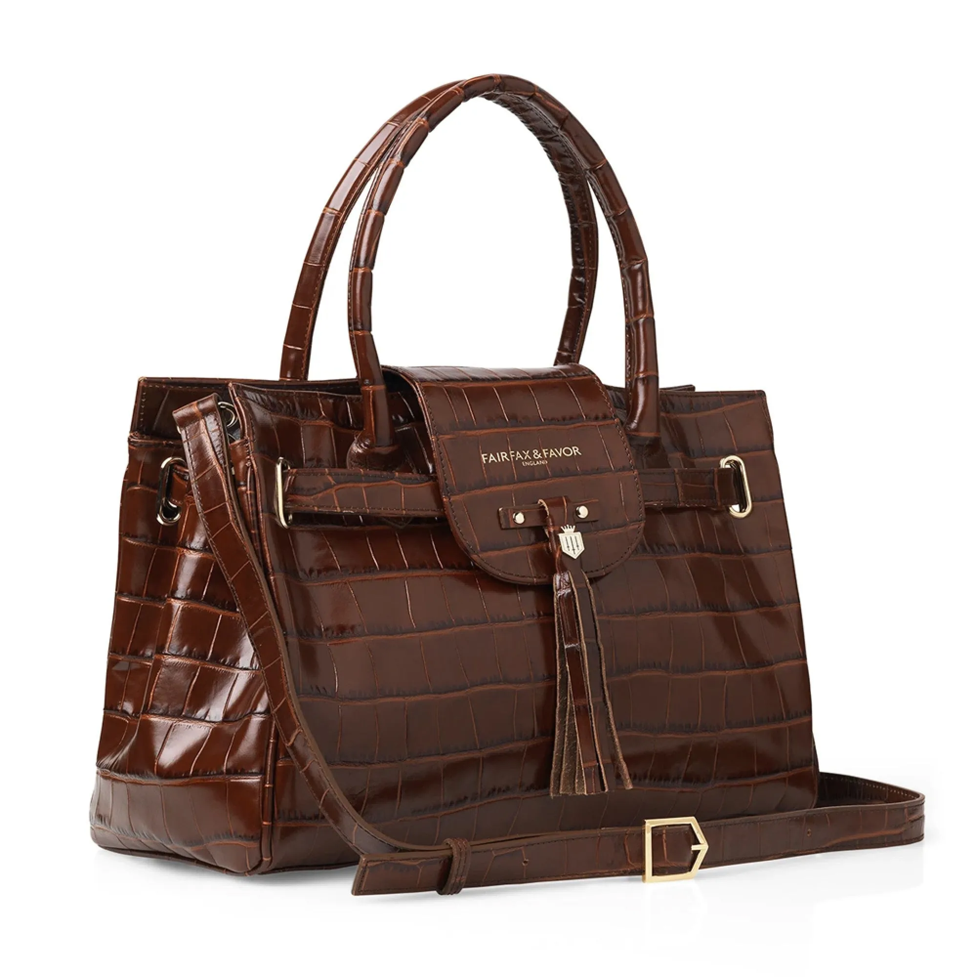 Fairfax & Favor Windsor Leather Handbag - Conker Leather