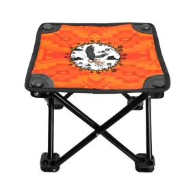 Fancy Orange Carrying Their Prayers Folding Fishing Stool