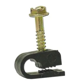 FLEXABLE CABLE CLIP FOR SINGLE RG6 or RG59 WITH 1/2" SCREW 100 LOT $4.98