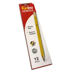 Funbo HB Pencil Yellow & Eraser Pack