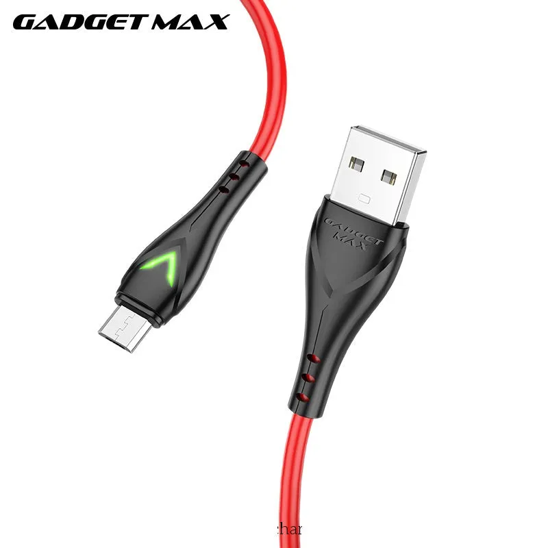 GADGET MAX GX08 MICRO 2.4A CHARGING DATA CABLE FOR MICRO (2.4A)(1M) - RED