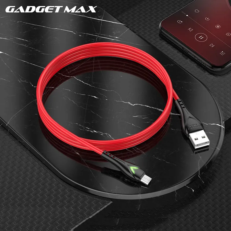 GADGET MAX GX08 MICRO 2.4A CHARGING DATA CABLE FOR MICRO (2.4A)(1M) - RED