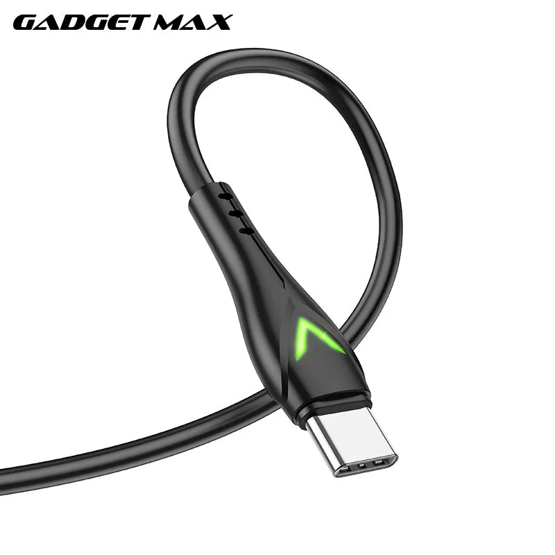 GADGET MAX GX08 TYPE-C 3A CHARGING DATA CABLE FOR TYPE-C (3A)(1M) - BLACK