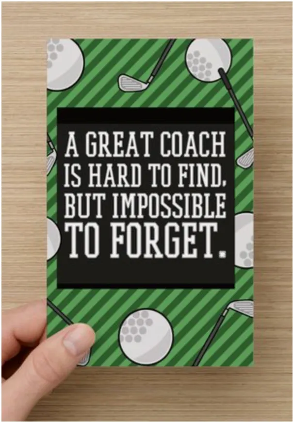 Golf Coach Card & Keychain Set