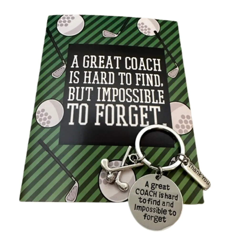 Golf Coach Card & Keychain Set