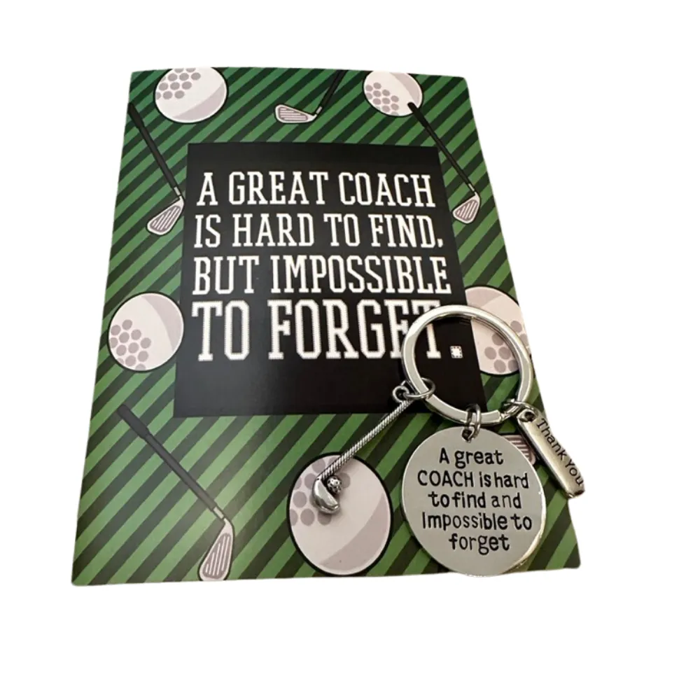 Golf Coach Card & Keychain Set