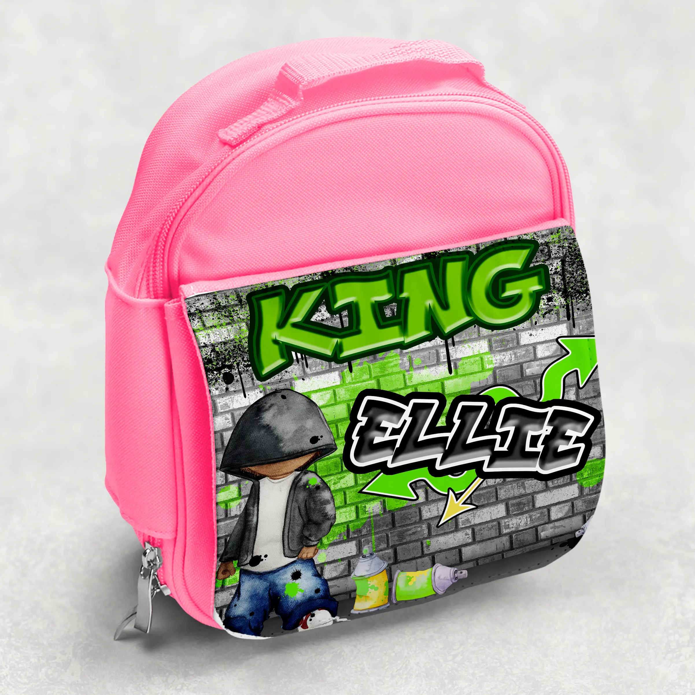 Graffiti Artist Personalised Kids Insulated Lunch Bag