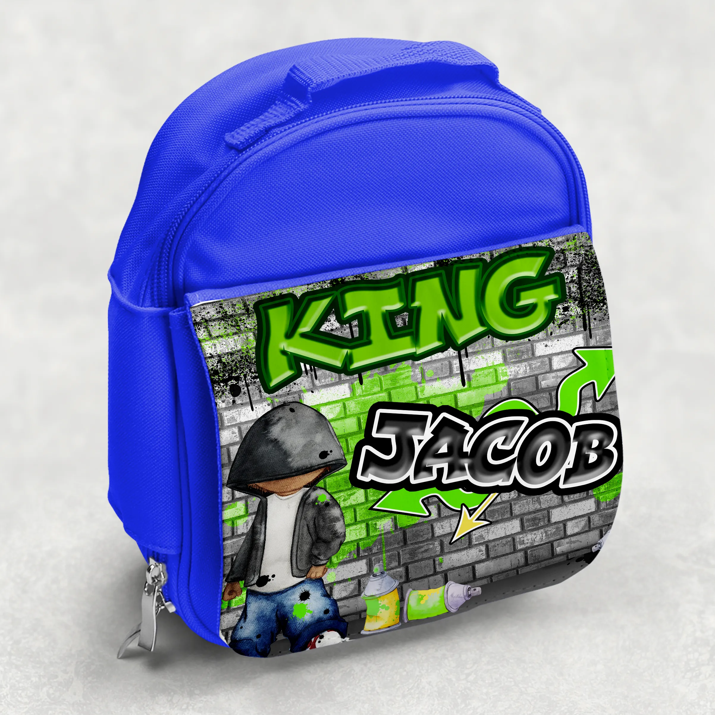 Graffiti Artist Personalised Kids Insulated Lunch Bag