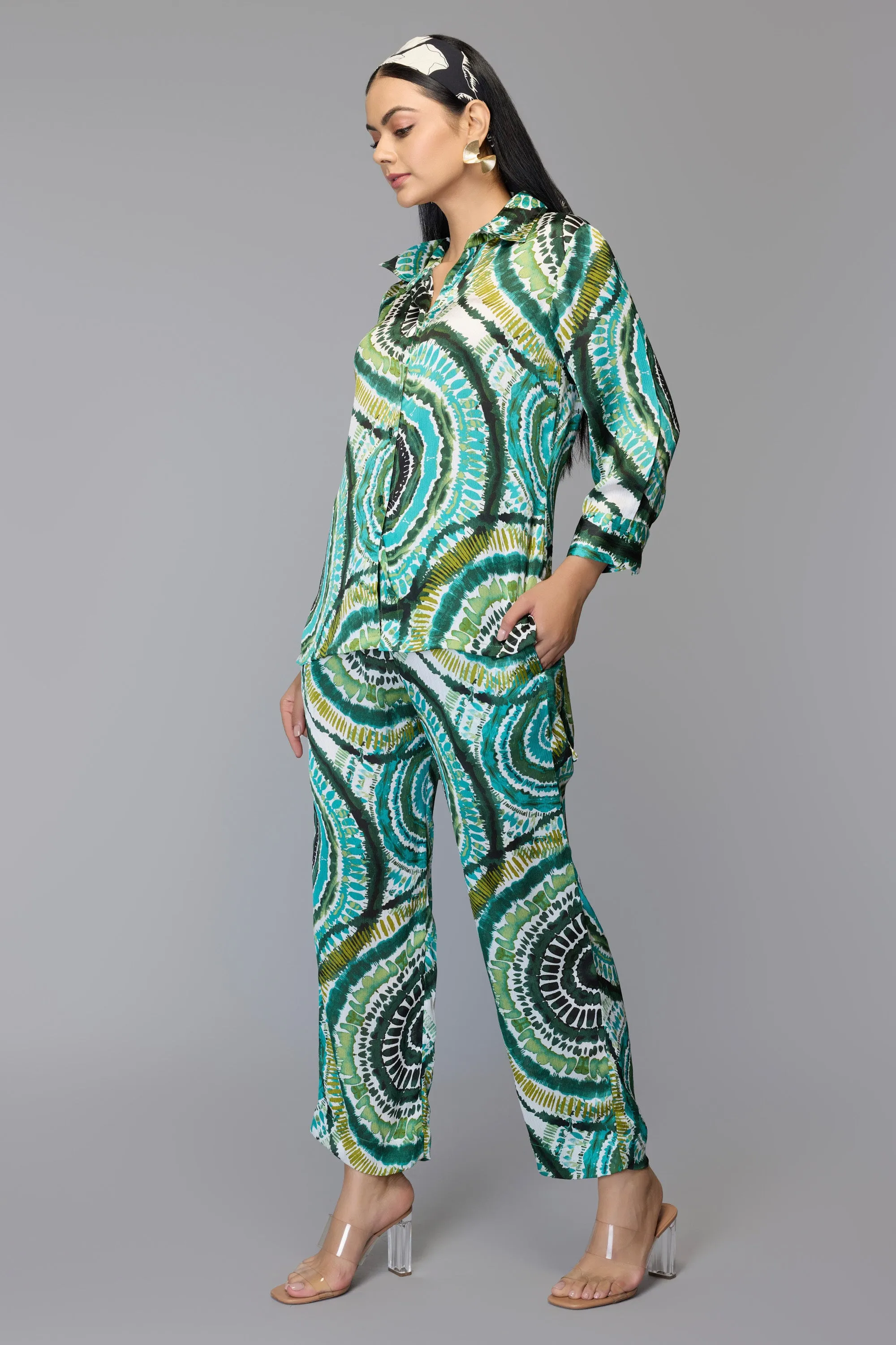 Green Swirl Co-Ord Set