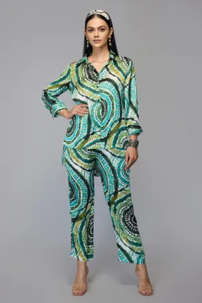 Green Swirl Co-Ord Set