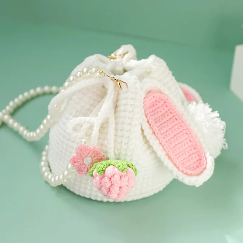 Hand-Woven Rabbit Crochet Bag DIY Kit