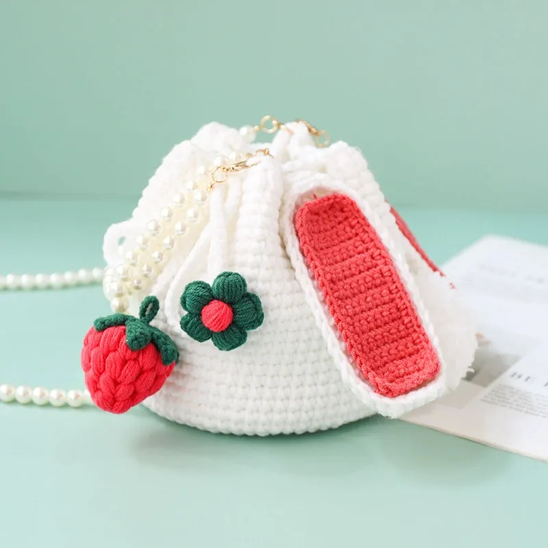 Hand-Woven Rabbit Crochet Bag DIY Kit