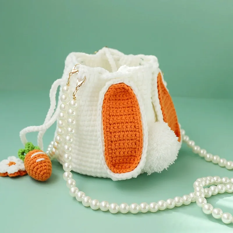 Hand-Woven Rabbit Crochet Bag DIY Kit