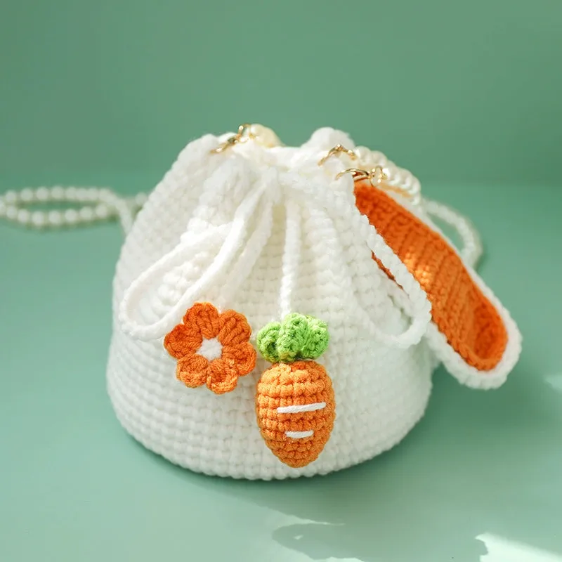 Hand-Woven Rabbit Crochet Bag DIY Kit