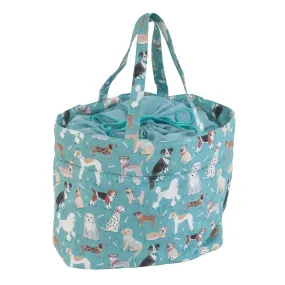 Hobby Gift: Craft Bag (L): Drawstring: Dogs: Item size: (d/w/h) 18 x 32 x 34cm.