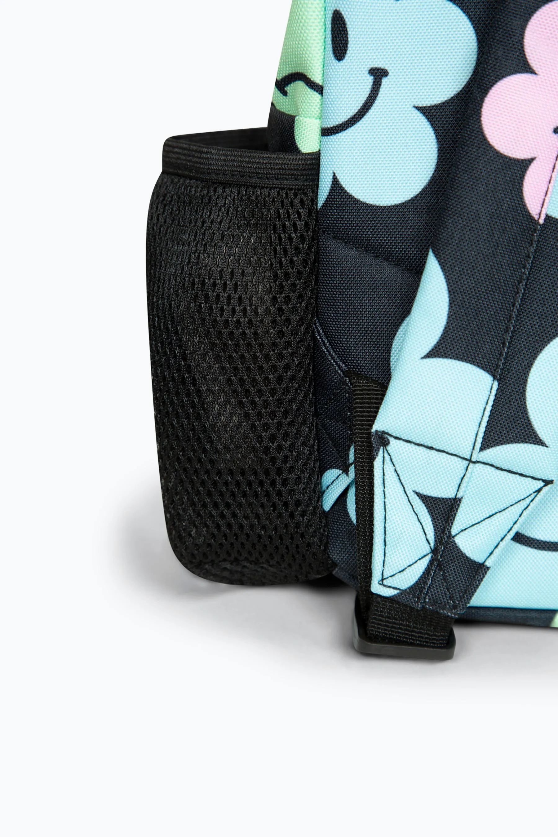 Hype Girls Iconic Black Happy Flower Backpack