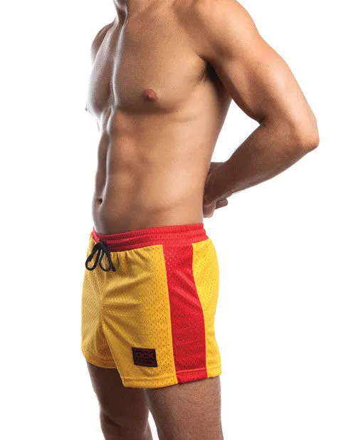 Jack Adams Air Mesh Gym Short Gold-red Lg