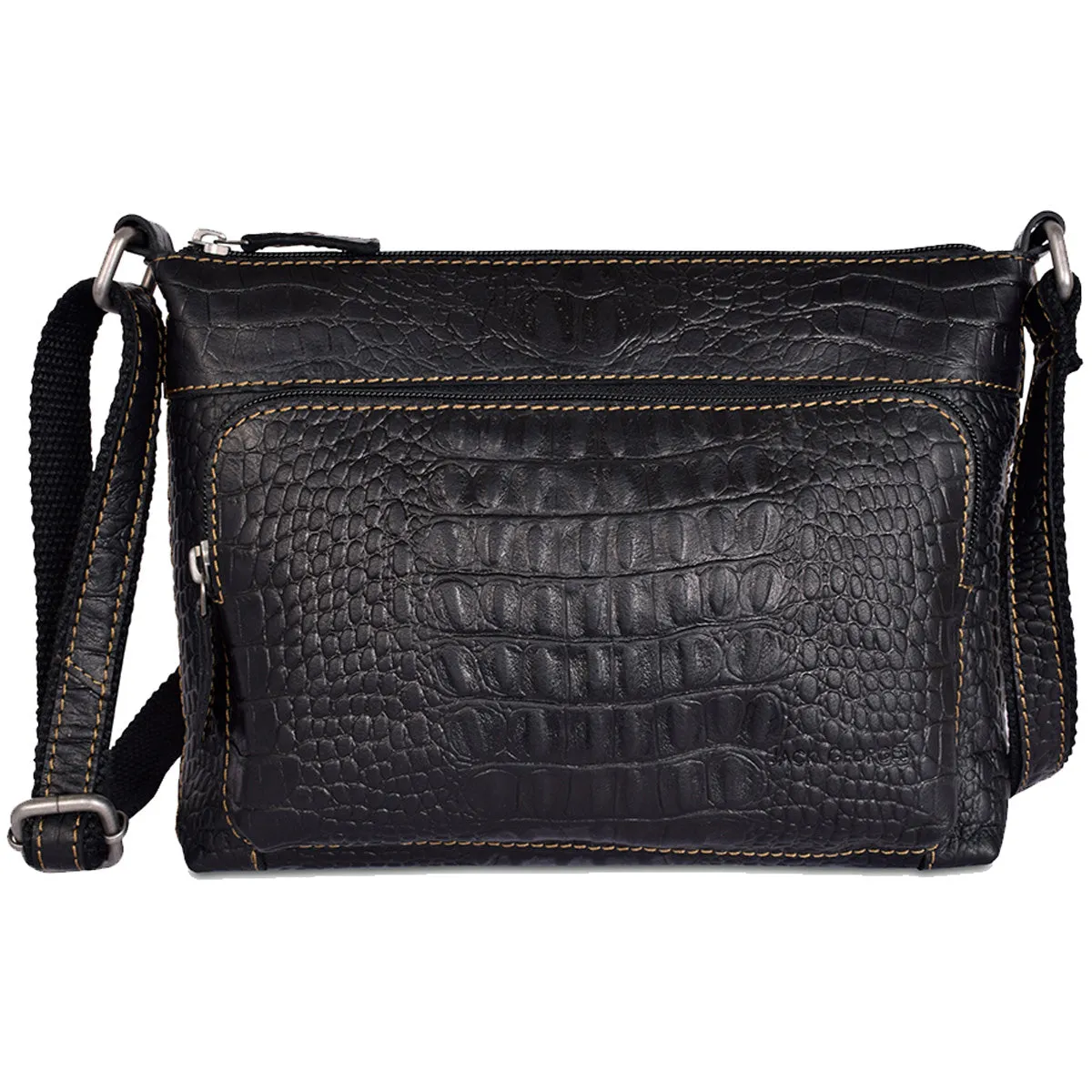 Jack Georges Hornback Croco Mini City Crossbody HB810