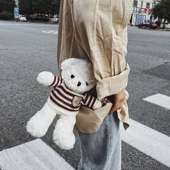 Kawaii Fluffy Bear Bag - Kawaii Bag