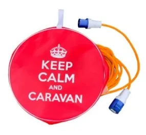 Keep Calm Printed Caravan Mains Cable Bag