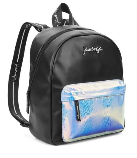 Kendall   Kylie Large Black / Iridescent Backpack