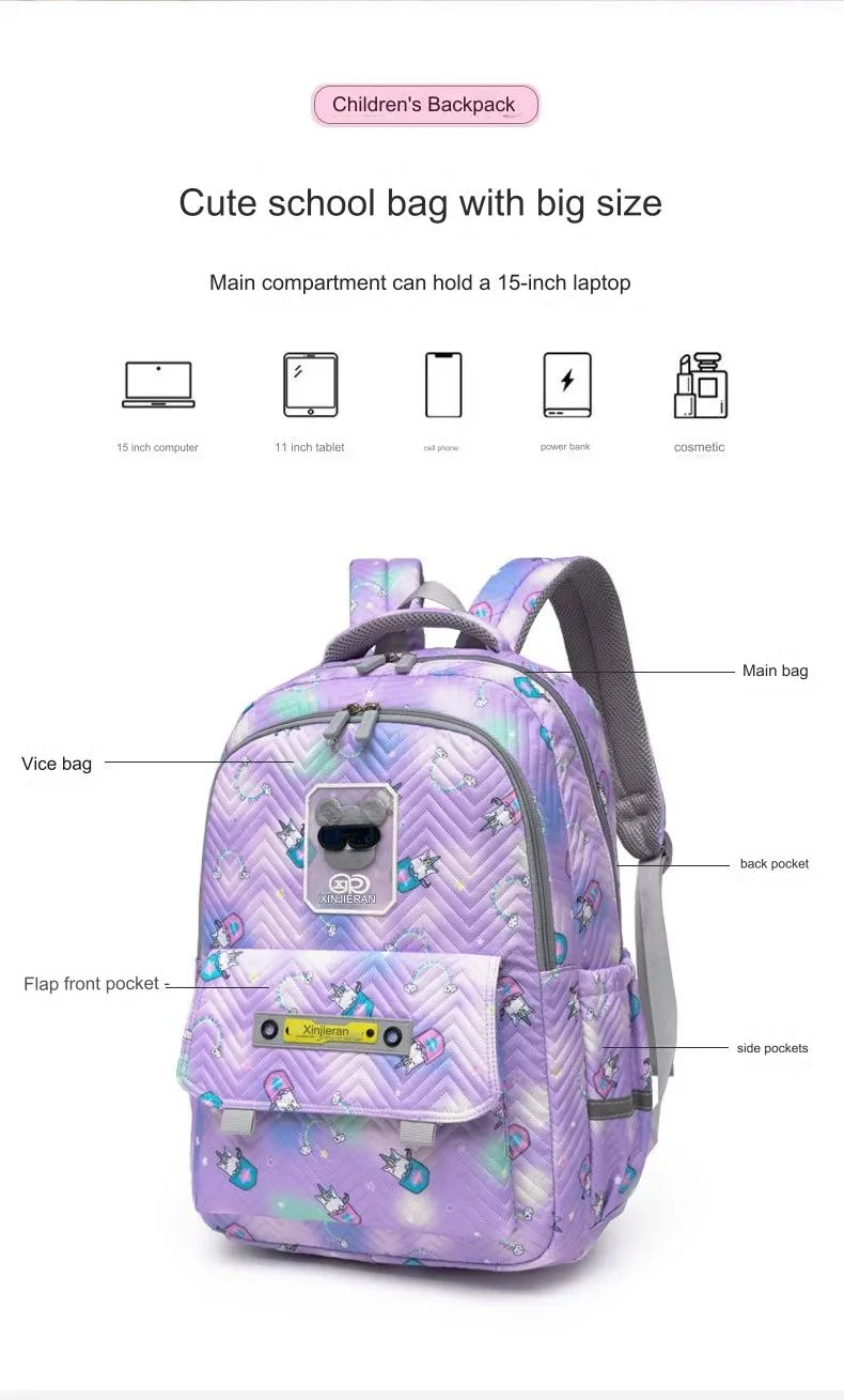 Kids and Women Backpack With Special Gradient Decorative Design MS17