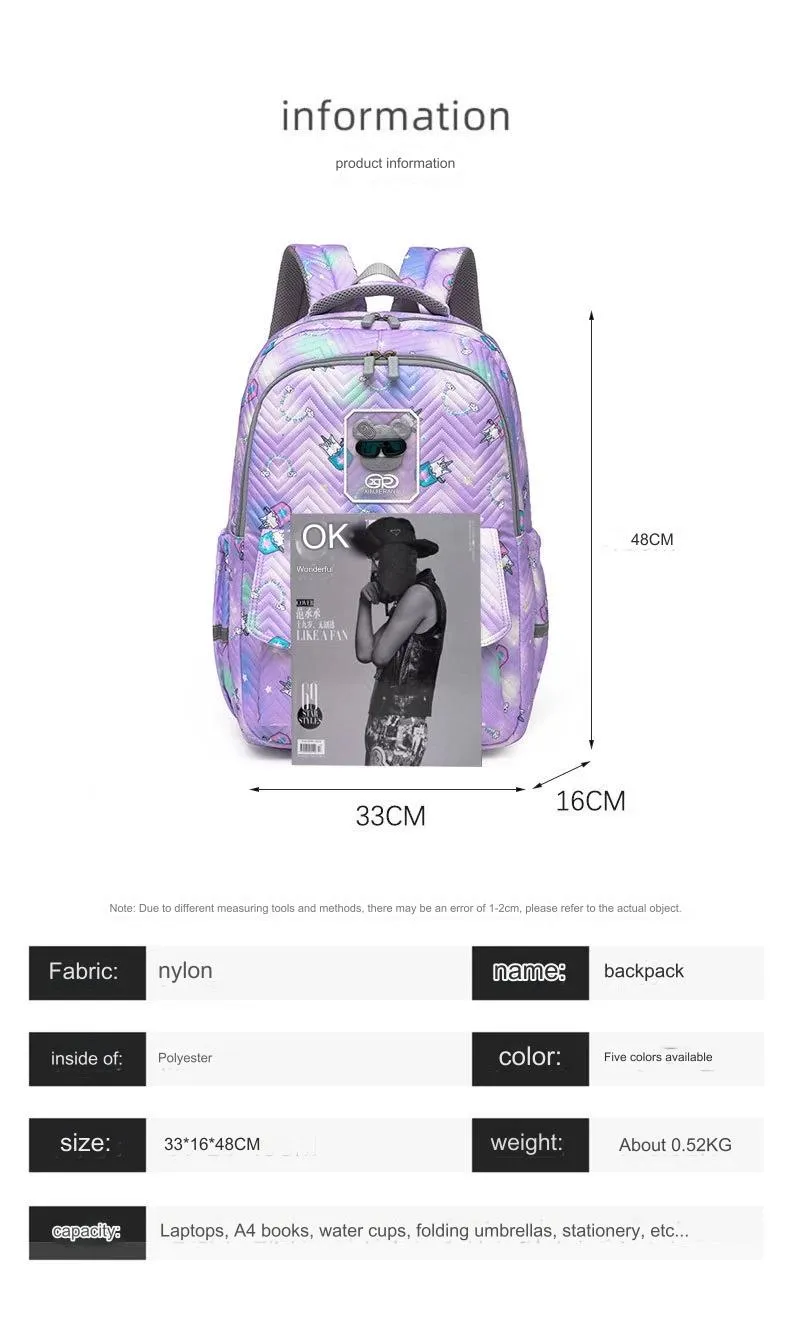 Kids and Women Backpack With Special Gradient Decorative Design MS17