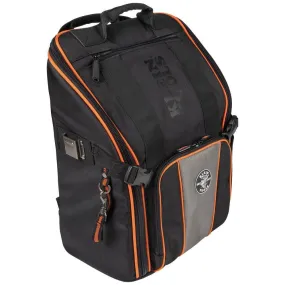 KLEIN TOOLS 55655 Tool Bag Backpack, Tradesman Pro Tool Station with 21 Pockets and Large Interior, Includes Flashlight with Work Light