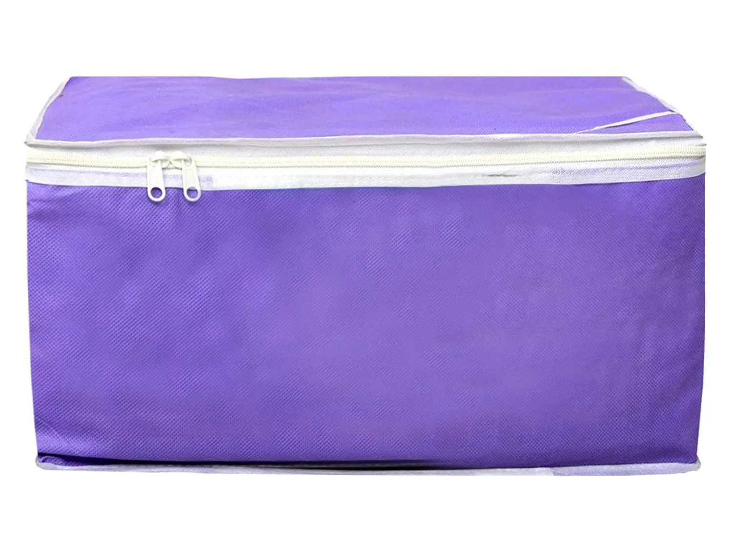 Kuber Industries Wardrobe Organizer for Clothes|Non Woven Drawer Organizer|Cloth Cover Bags for Storage|Pack of 3|Purple