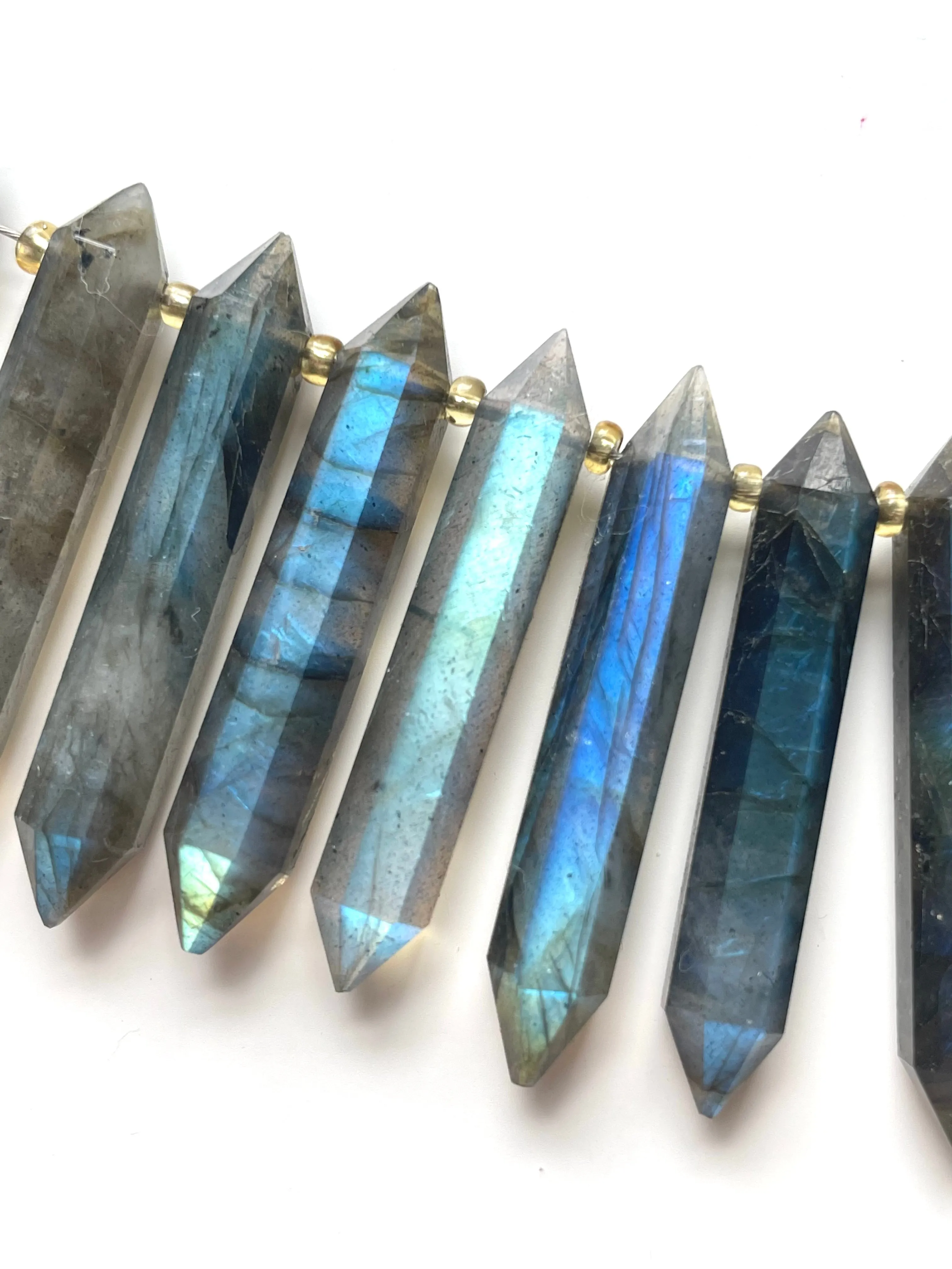 Labradorite Pencil Crystal Necklace