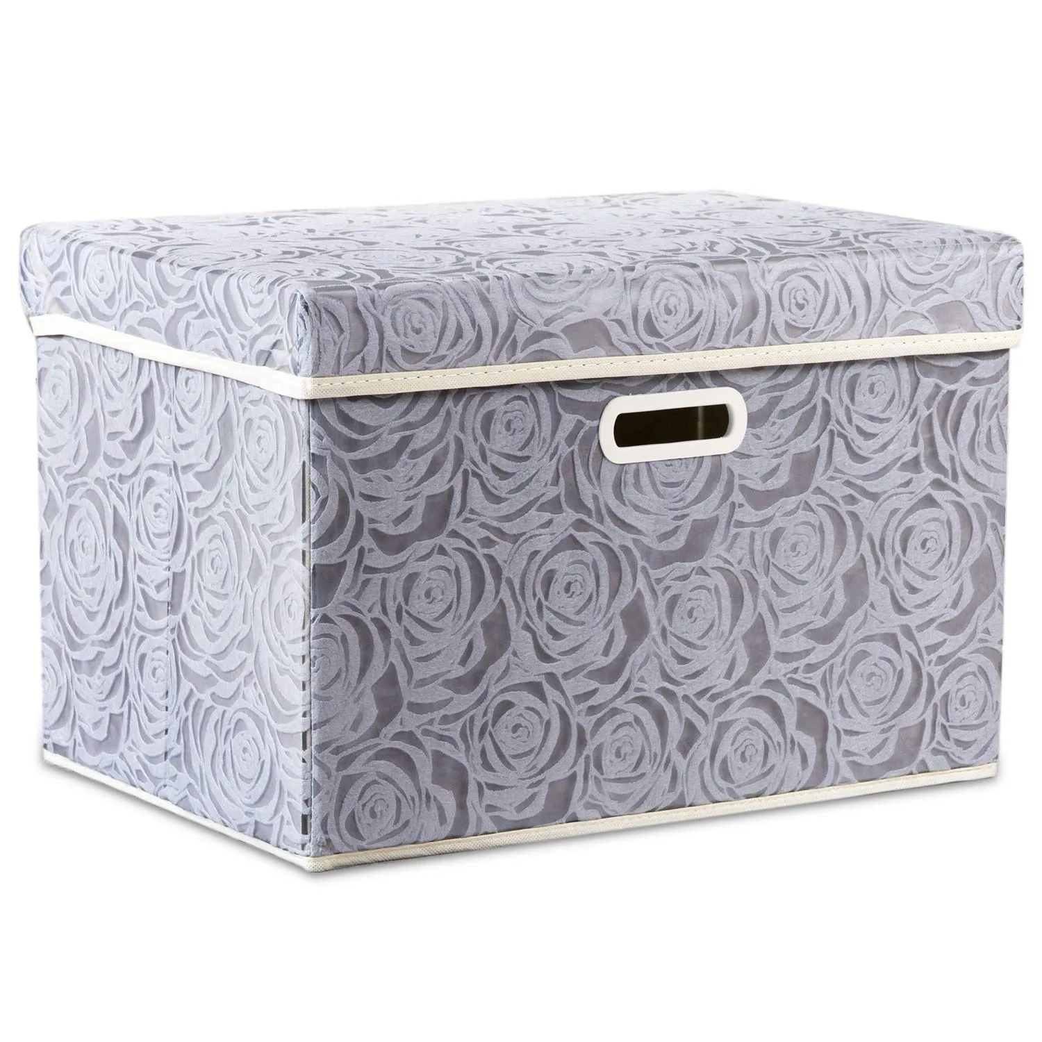 Large Collapsible Storage Bin with Lid (17.7'' X 11.8'' X 11.8'')