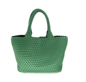 Large Woven Tote (2455) GREEN