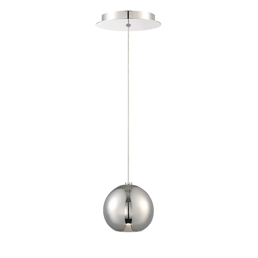 LED Mini Pendant from the Acid Collection in Polished Nickel Finish by Modern Forms