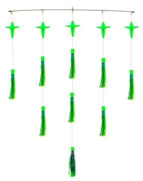 Lobo Lures 36" Skipjack UV Hybrid Green Mackerel Splash Spreader Bar