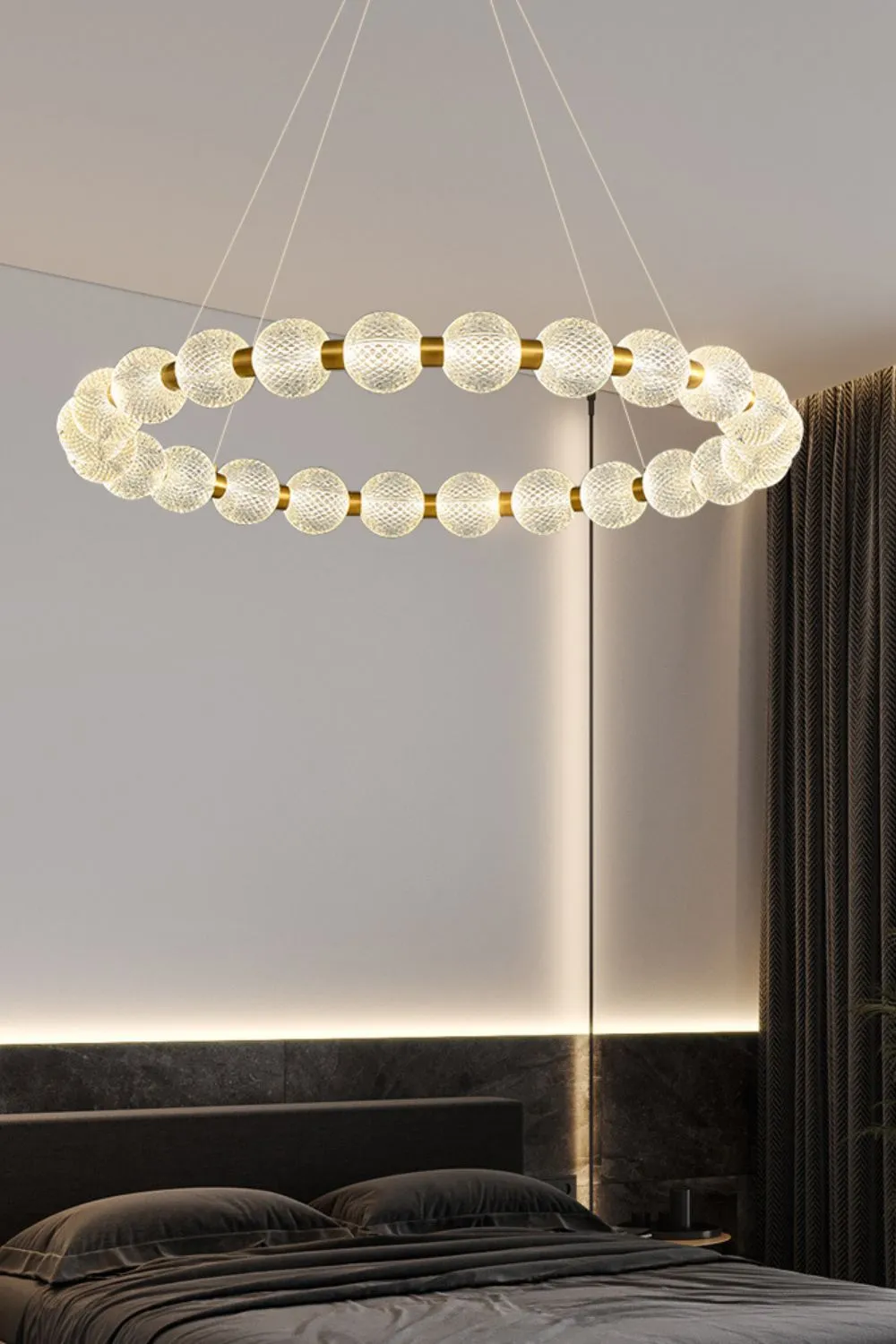 Luxury Pearl Ring Chandelier