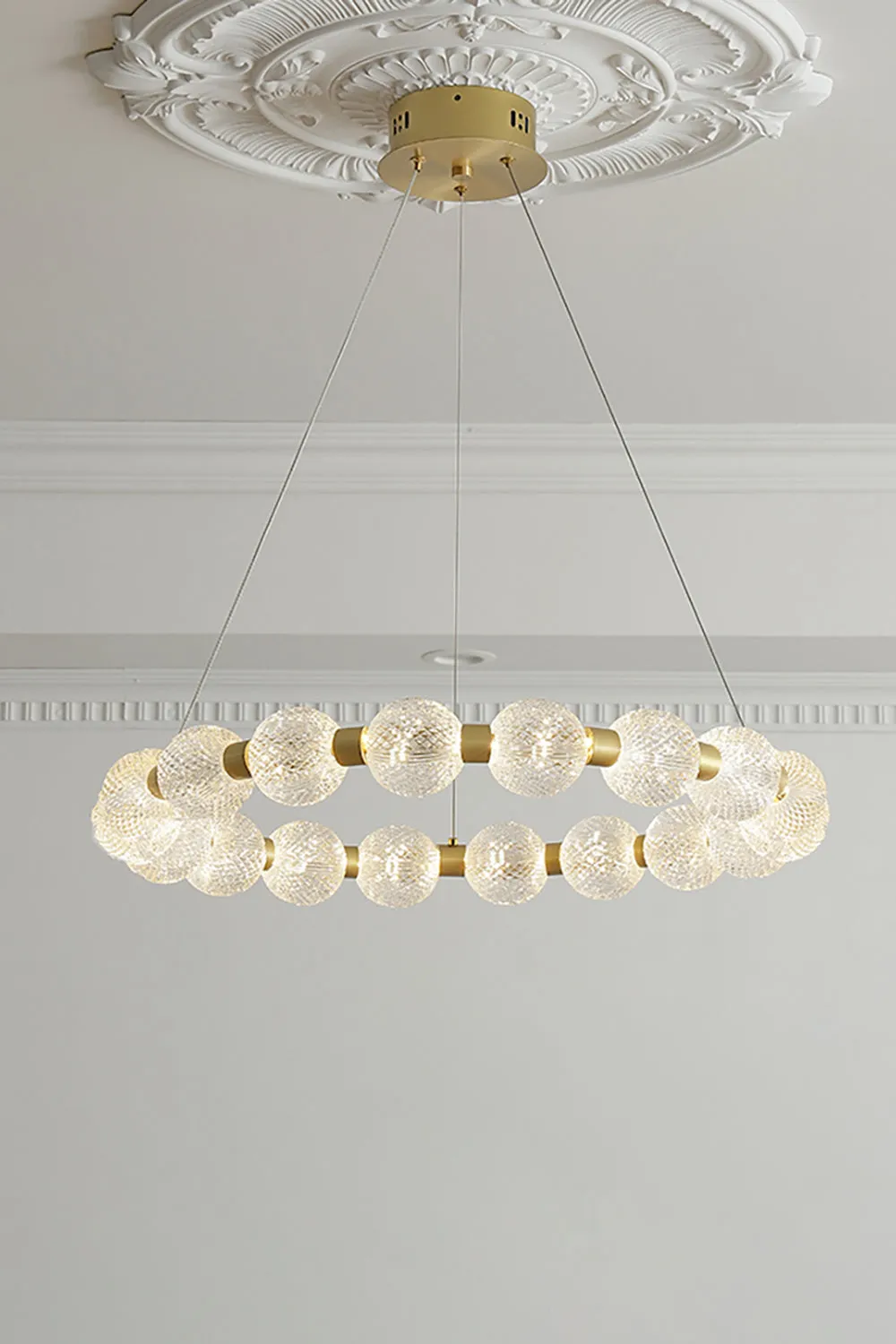 Luxury Pearl Ring Chandelier