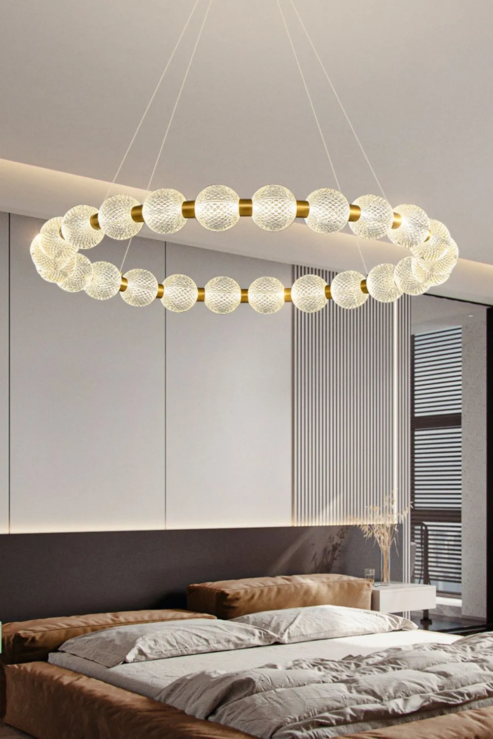 Luxury Pearl Ring Chandelier