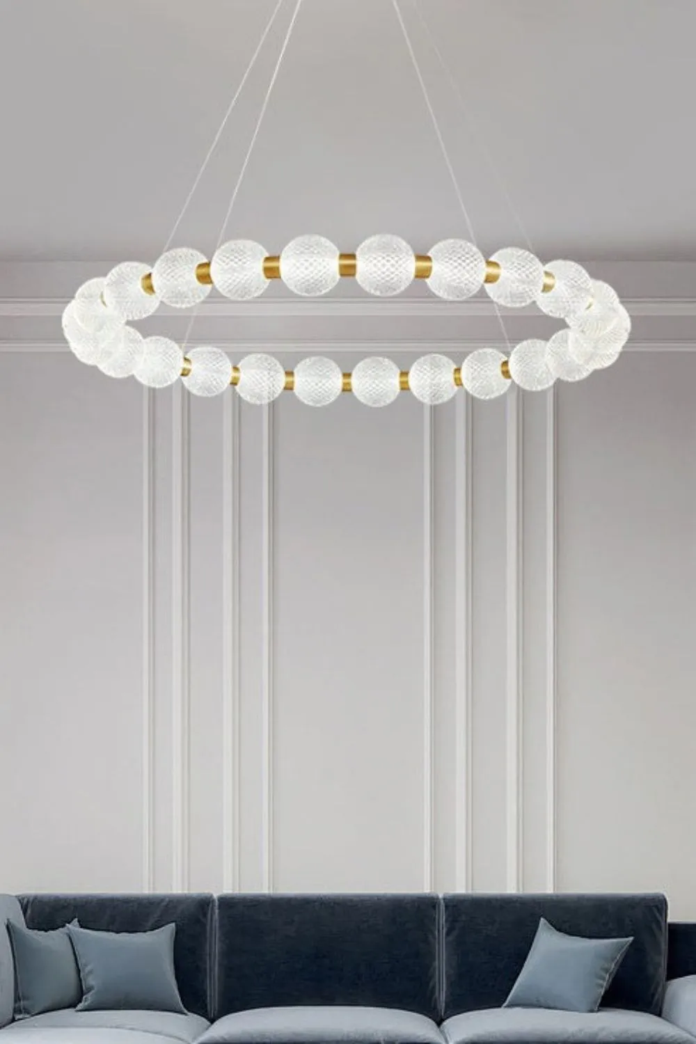 Luxury Pearl Ring Chandelier