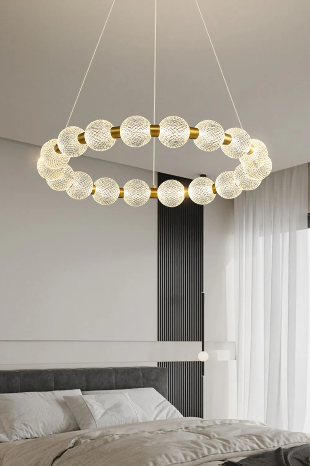 Luxury Pearl Ring Chandelier