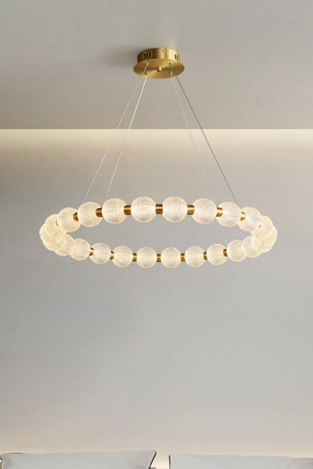 Luxury Pearl Ring Chandelier