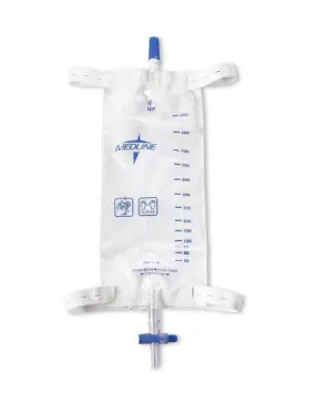 Medline Leg Bag with Slide Drain and Leg Straps - 1 Each