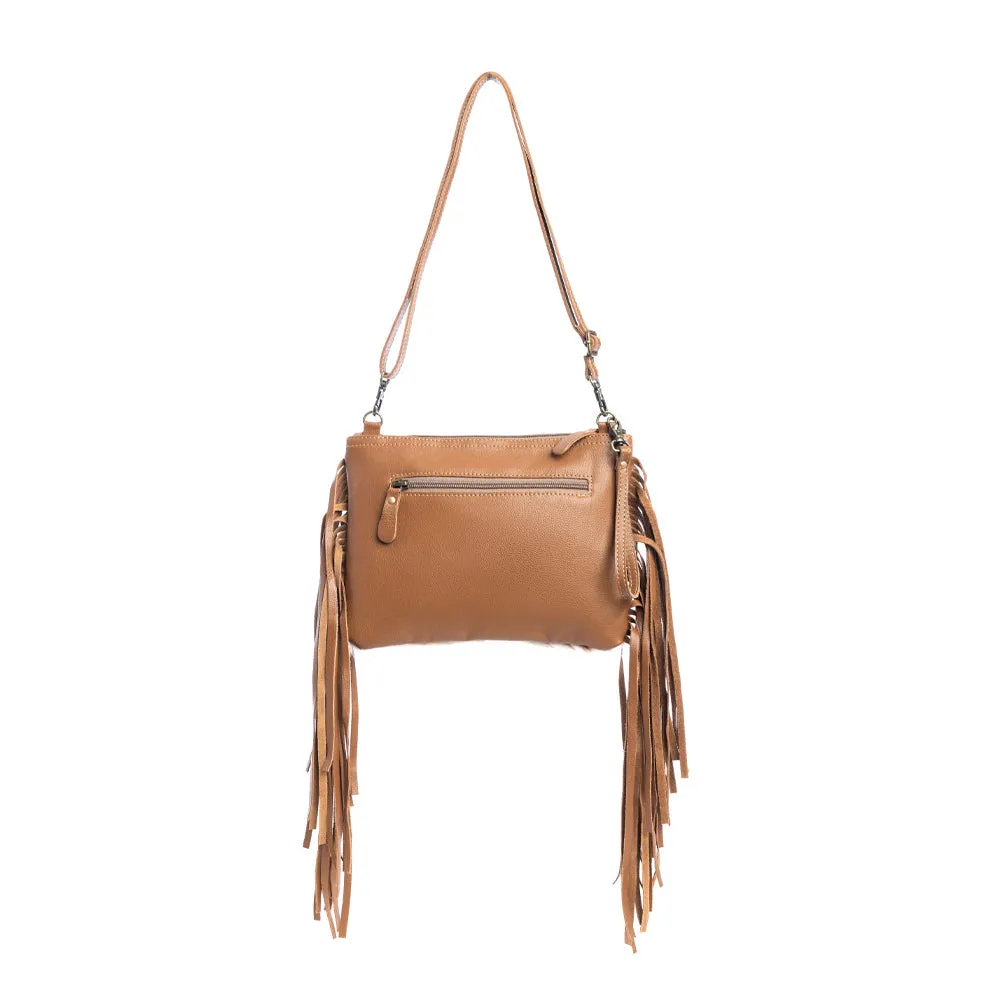 Mescalaro Hill Leather & Hairon Bag in Warm Caramel