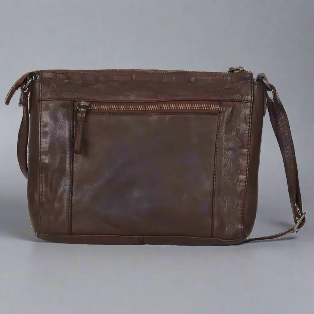 MET Crossbody Organizer Leather Bag