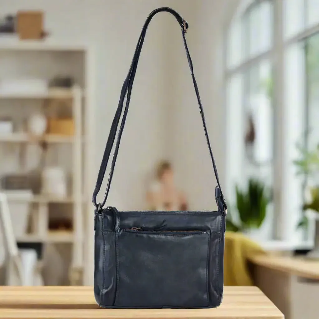 MET Crossbody Organizer Leather Bag