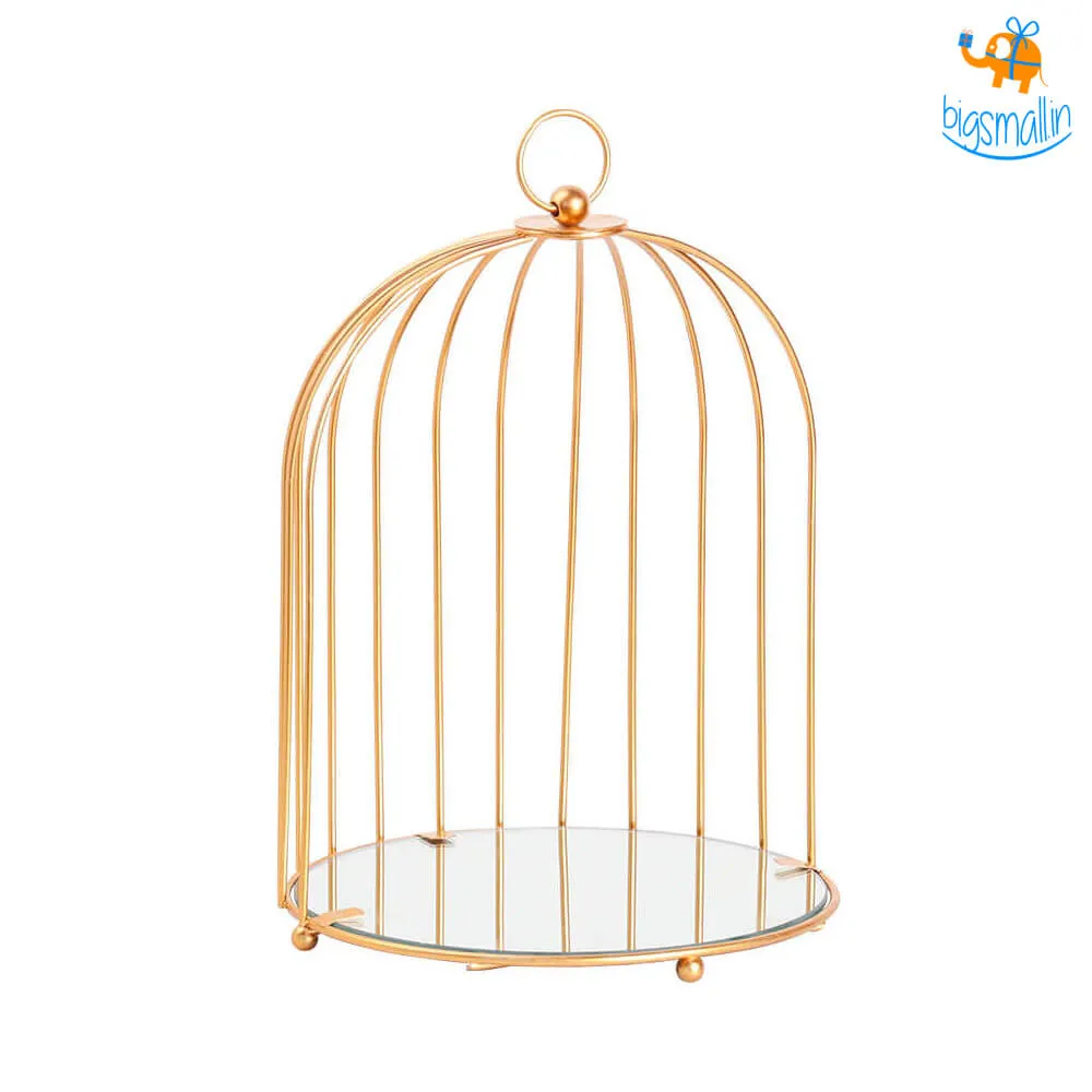 Metallic Cage Cosmetic Organizer