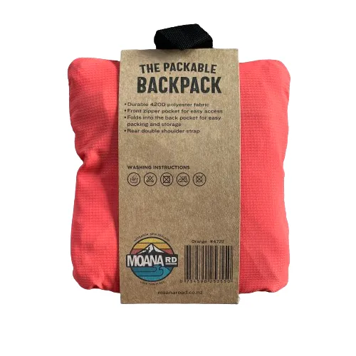 MOANA RD Packable Backpack - Orange